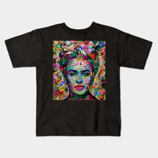 FRIDA KAHLO COLLAGE ART Kids T-Shirt